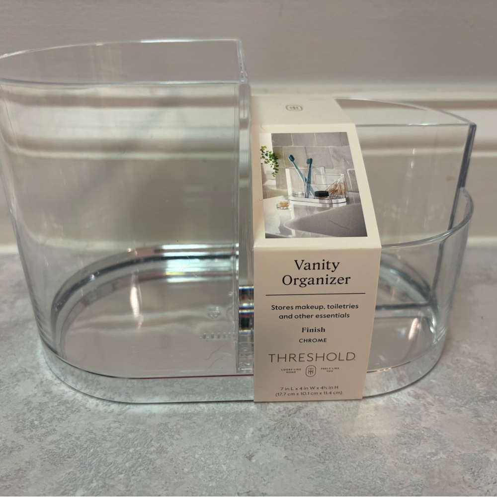 Threshold Chrome and Clear Vanity Organizer
